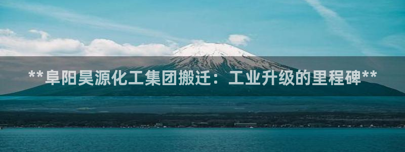 球盟会qmh网页版登录：**阜阳昊源化工集团搬迁：工业升级的