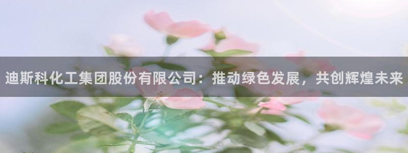 球盟会有限公司怎么样：迪斯科化工集团股份有限公司：推动绿色发