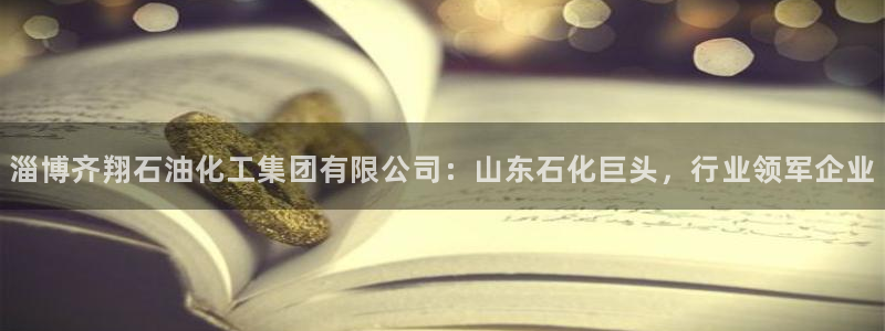 球盟会qmh网页版登录：淄博齐翔石油化工集团有限公司：山东石