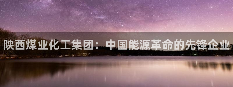 球盟会：陕西煤业化工集团：中国能源革命的先锋企业