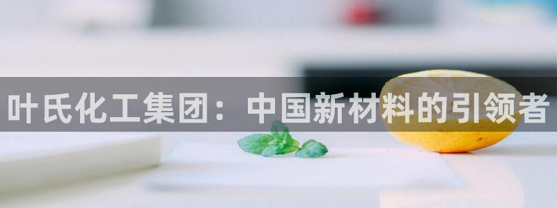 球盟会黑嘛：叶氏化工集团：中国新材料的引领者