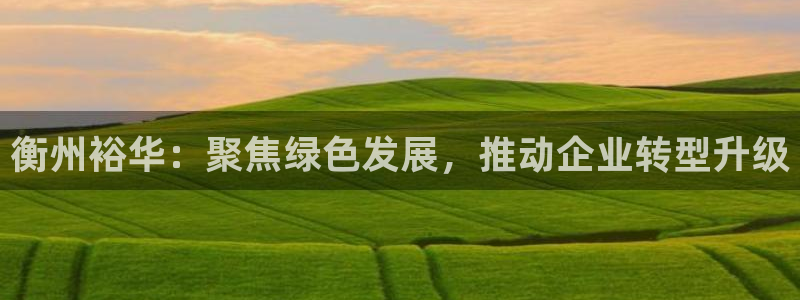 球盟会网址多少：衡州裕华：聚焦绿色发展，推动企业转型升级