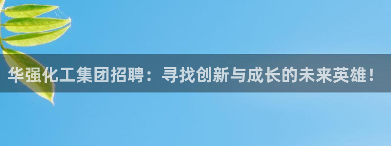 球盟会可靠不：华强化工集团招聘：寻找创新与成长的未来英雄！