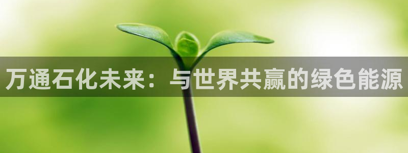 球盟会用的客服聊天是哪个软件：万通石化未来：与世界共赢的绿色