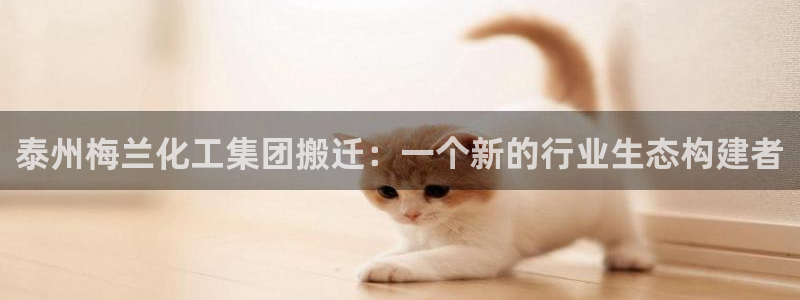 球盟会qmh网页版登录：泰州梅兰化工集团搬迁：一个新的行业生